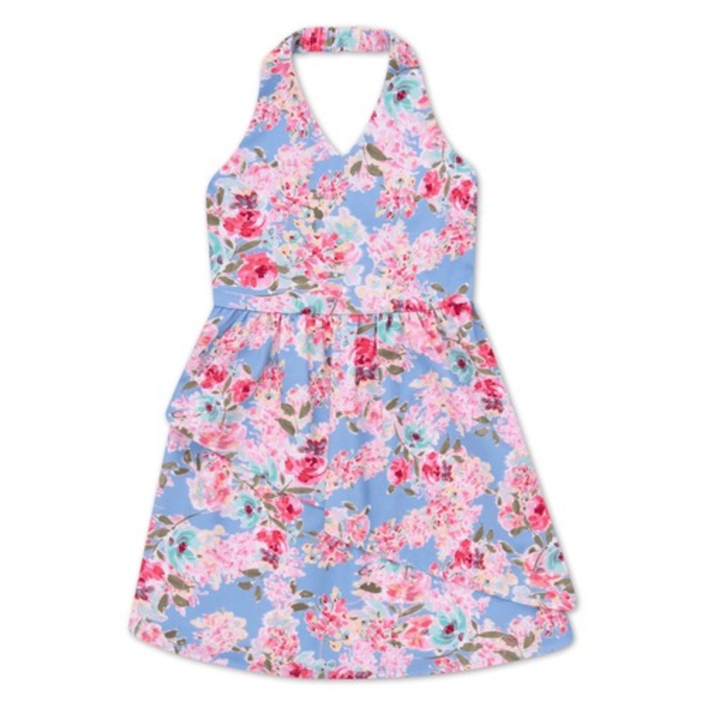 Speechless Big Girls Floral Halter Neck Dress Size 16